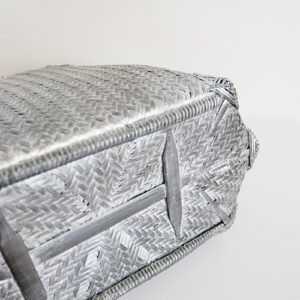 竹の網代編みハンドバッグ