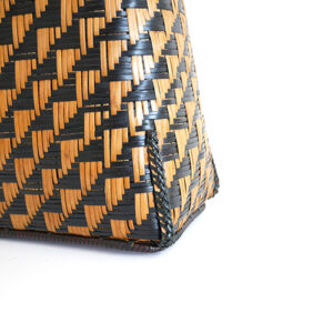 竹連弾網代編みバッグ