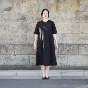 久留米絣タックワンピース