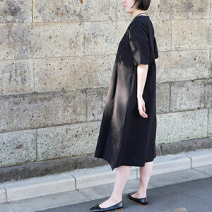 久留米絣タックワンピース