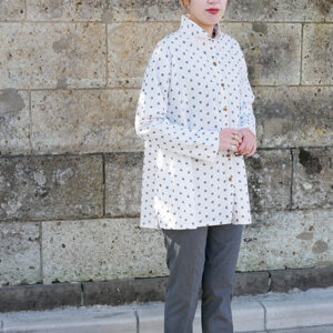 久留米絣ピンタックブラウス・ドット