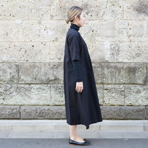 久留米絣タックワンピース