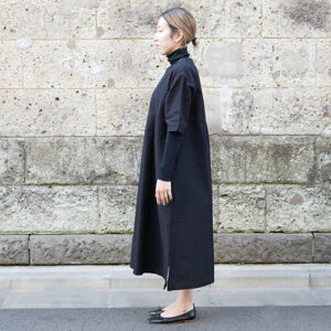 久留米絣タックワンピース