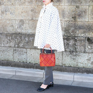 花網代編み竹カゴバッグ