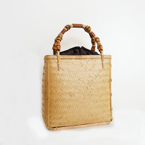 P1270620 網代編み竹籠バッグ(ナチュラル)