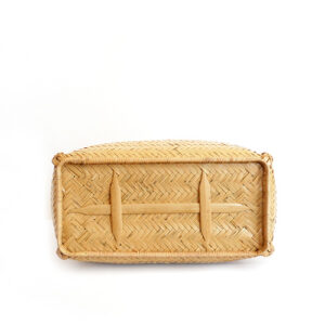 網代編み竹籠バッグ(ナチュラル)