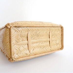 網代編み竹籠バッグ(ナチュラル)