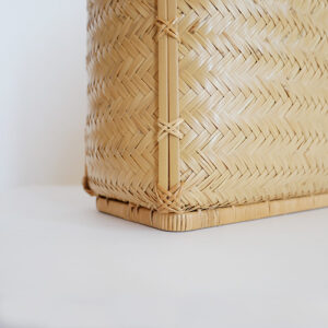 網代編み竹籠バッグ(ナチュラル)