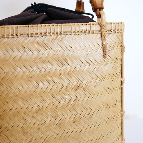 P1270625 網代編み竹籠バッグ(ナチュラル)