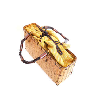 網代編み 竹カゴバッグ（うるし）