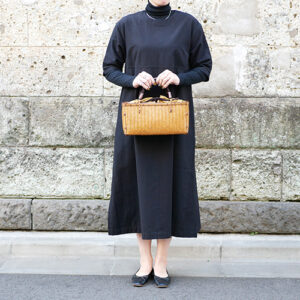 網代編み 竹カゴバッグ（うるし）