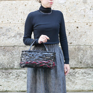 竹のやたら編み（黒×赤）