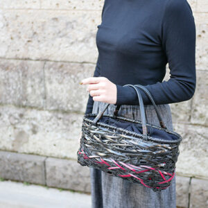 竹のやたら編み（黒×赤）