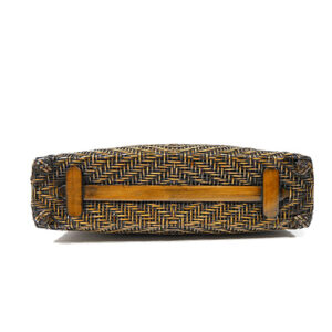 籐のV字網代編みハンドバッグ