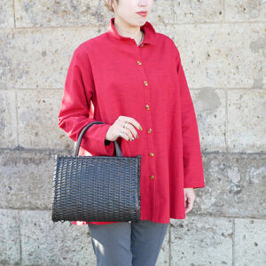 籐のござ目編み野遊びバッグ