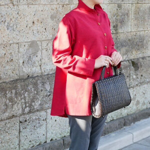 籐のござ目編み野遊びバッグ