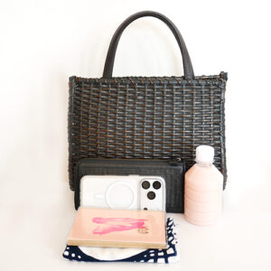 籐のござ目編み野遊びバッグ